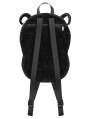 Black Gothic Punk Chain Embellished Plush Backpack
