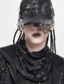 Black and Gray Pattern Gothic Face Mask Scarf