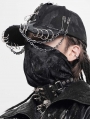 Black and Gray Pattern Gothic Face Mask Scarf