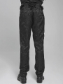 Black Gothic Victorian Velvet Patch Buckle Pants for Men