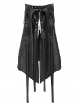 Black Gothic Punk Rock Strap Half Skirt for Men