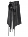 Black Gothic Punk Rock Strap Half Skirt for Men
