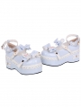 Blue Round Toe Sweet Bow Lolita Platform Shoes