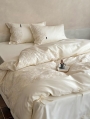 Ivory Vintage Embroidered Floral Lace Comforter Set