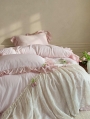 Pink Embroidered Lace Dreamy Fairy Comforter Set