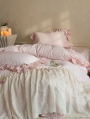 Pink Embroidered Lace Dreamy Fairy Comforter Set