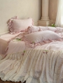 Pink Embroidered Lace Dreamy Fairy Comforter Set