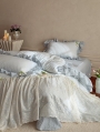 Blue Embroidered Lace Dreamy Fairy Comforter Set