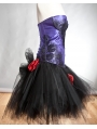 Purple and Black Gothic Burlesque Corset Short Party Dress