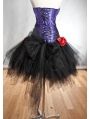 Purple and Black Gothic Burlesque Corset Short Party Dress