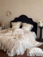 Pink Romantic Retro Embroidered Lace Comforter Set