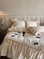 Romantic Princess Sweet Bow Ruched Comforter Set