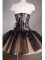 Champagne Gothic Burlesque Short Corset Prom Party Dress