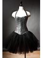 Halter Gothic Burlesque Corset Short Prom Party Dress