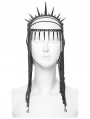 Gothic Punk Thorn Spike Metal Chain Crown Headdress