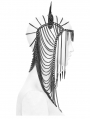 Gothic Punk Thorn Spike Metal Chain Crown Headdress