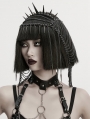 Gothic Punk Thorn Spike Metal Chain Crown Headdress
