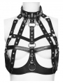 Black Gothic Sexy Punk Hollow Out Leather Harness