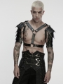 Black Gothic Warrior Punk Men's Shoulder Armor