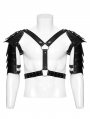 Black Gothic Warrior Punk Men's Shoulder Armor
