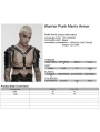 Black Gothic Warrior Punk Men's Shoulder Armor