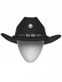 Black Gothic Punk Skull Chain Stylish Cowboy Hat