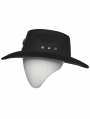 Black Gothic Punk Skull Chain Stylish Cowboy Hat