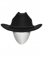 Black Gothic Punk Skull Chain Stylish Cowboy Hat