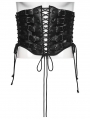 Black Gothic Punk Metal Men's Leather Waistband