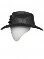 Black Gothic Punk Rivets Stylish Formal Hat