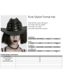 Black Gothic Punk Rivets Stylish Formal Hat