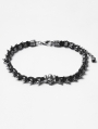 Black Gothic Doomsday Punk Spine Beaded Necklace