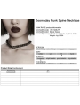Black Gothic Doomsday Punk Spine Beaded Necklace
