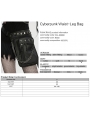 Black Gothic Cyberpunk Rivet Skull Waist-Leg Bag
