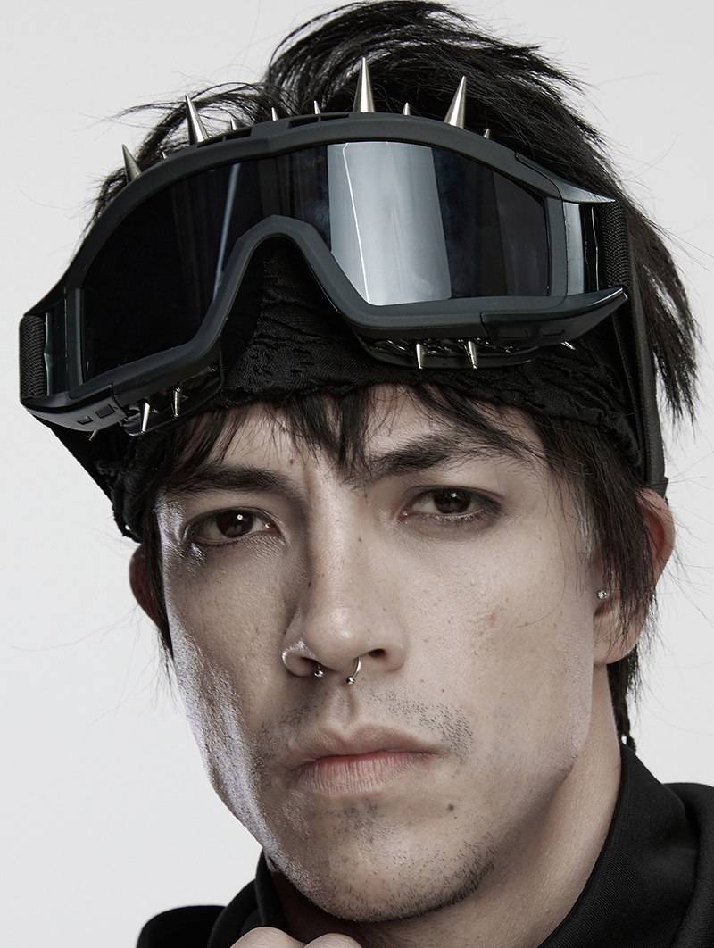 Black Gothic Cyberpunk Spiked Rivet Headwear