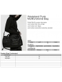 Black Gothic Wasteland Punk Multifunctional Bag