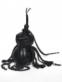 Black Gothic Gourd Fringed Mini Bag with Chain