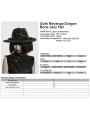 Black Gothic Revenge Dragon Skeleton Jazz Hat