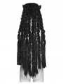 Black Gothic Punk Fox Head Braided Mask Hood
