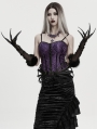 Black Fluffy Gothic Gloves with Detachable Cuffs