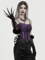 Black Fluffy Gothic Gloves with Detachable Cuffs