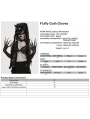 Black Fluffy Gothic Gloves with Detachable Cuffs