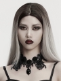 Black Noble Rose Lace Gothic Pendant Necklace