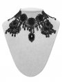 Black Noble Rose Lace Gothic Pendant Necklace
