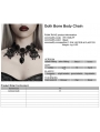 Black Noble Rose Lace Gothic Pendant Necklace
