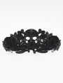 Black Gothic Rose Lace Skull Crown Headdress