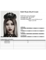 Black Gothic Rose Lace Skull Crown Headdress