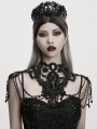 Black Gorgeous Gothic Lace Bead Queen Necklace