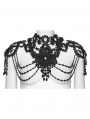 Black Gorgeous Gothic Lace Bead Queen Necklace