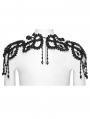Black Gorgeous Gothic Lace Bead Queen Necklace
